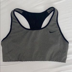 grey nike sports bra